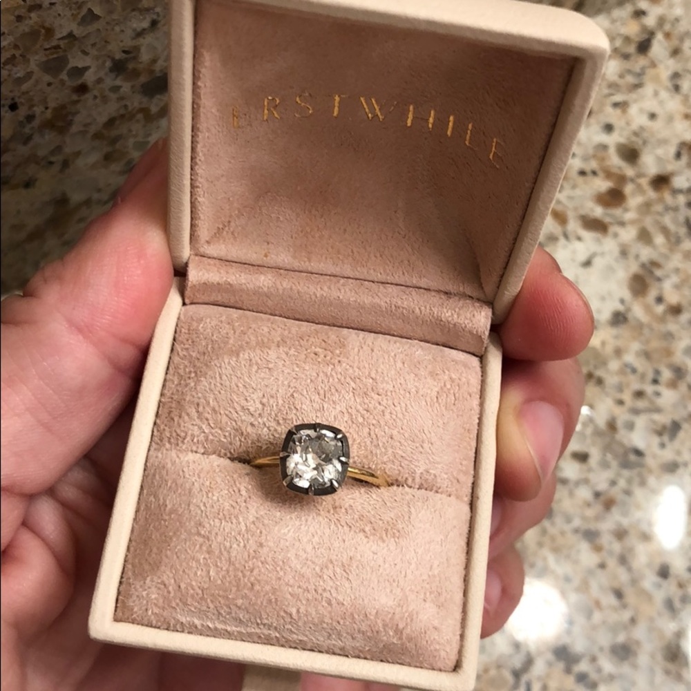 Erstwhile “One for You” Old Mine Diamond Engagement Ring - Picture 7 of 11